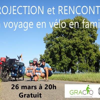 Projection d'un voyage en famille à vélo