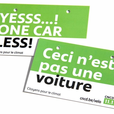 PLAQUETTES VÉLO « Ceci n’est pas une voiture »